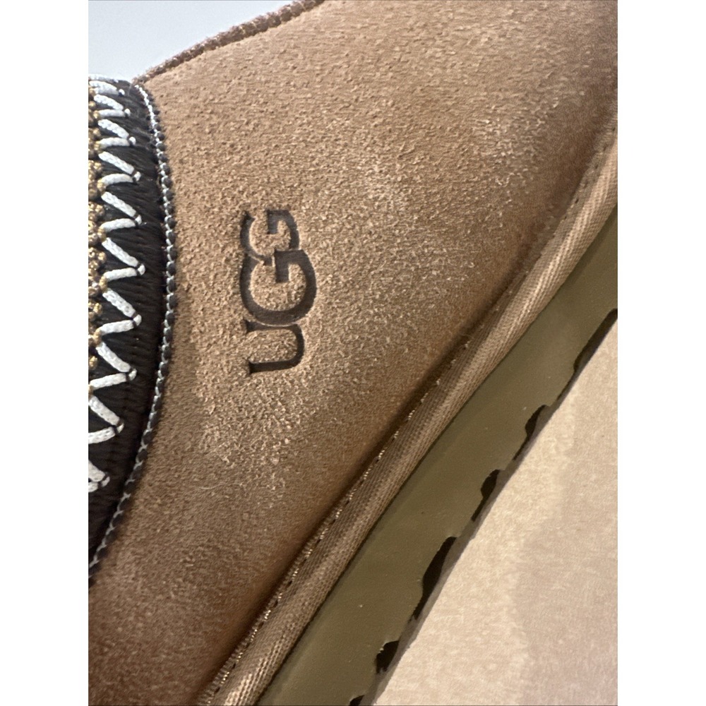 UGG Women Size 10 Tasman II Chestnut Braided Suede Slippers Shoes Cozy SN1174470 - Picture 9 of 14